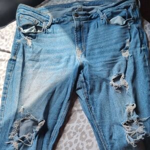 Old Navy Light Blue Distressed Boyfriend Jeans